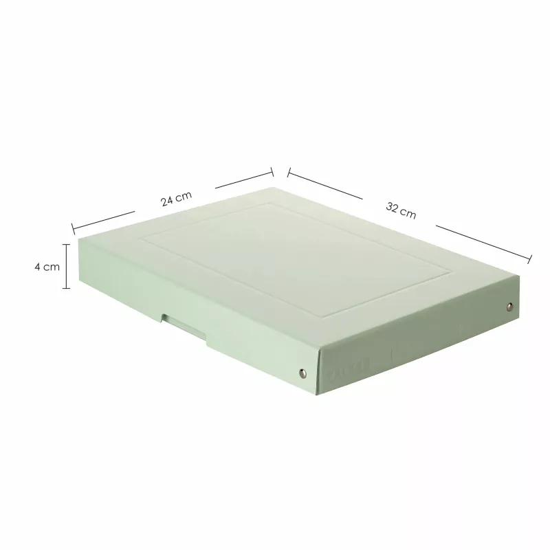 FALKEN PURE caja de almacenamiento 500 hojas verde pastel 24,0 x 32,0 x 4,0 cm, 1 ud. (22001904000F)
