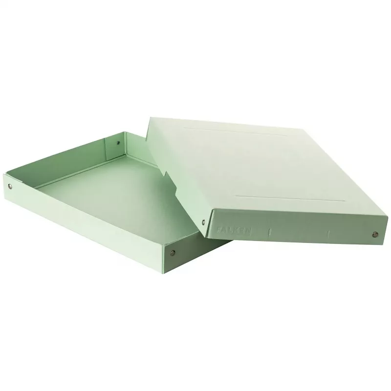 FALKEN PURE caja de almacenamiento 500 hojas verde pastel 24,0 x 32,0 x 4,0 cm, 1 ud. (22001904000F)