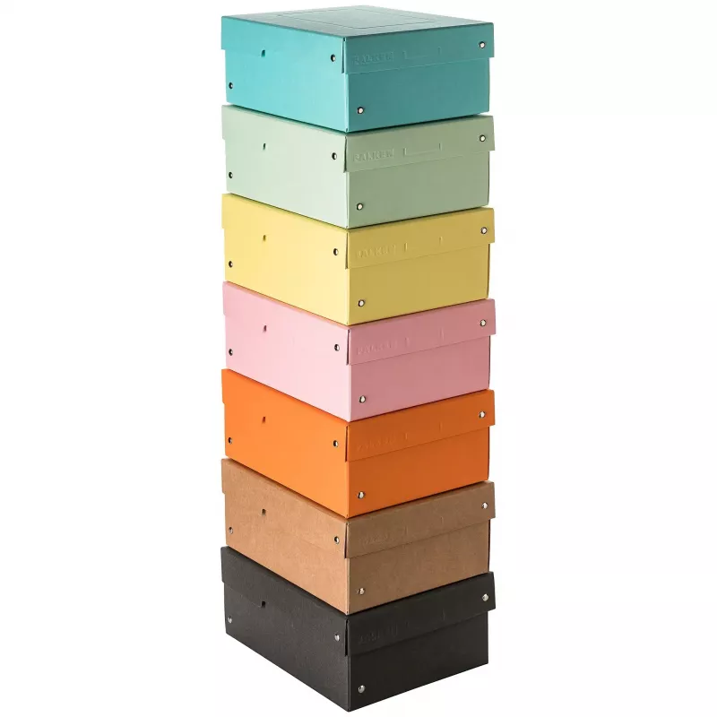 FALKEN PURE Caja de almacenamiento 1250 hojas pastel surtido pack de 5 18x25x10 cm 22001968000F