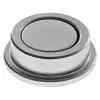 Magnetoplan Discofix forte imán de disco de neodimio 25 x 9 mm, 12 kg de fuerza de sujeción, plata, 10 uds. (16630)