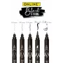 ONLINE Black Lettering Set de rotuladores acrílicos, negro, 5 uds. 19114
