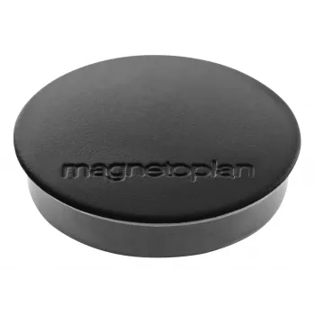 MAGNETOPLAN HOLTZ Discofix imán redondo estándar negro, núcleo de ferrita, 0,7 kg de fuerza de sujeción, 30 mm, pack de 10 1664212