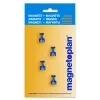 Magnetoplan Sujetamemos magnético, azul, 4 uds., sujeta hasta 9 hojas DIN A4 1666114