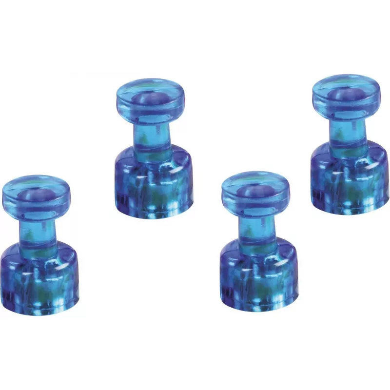 Magnetoplan Sujetamemos magnético, azul, 4 uds., sujeta hasta 9 hojas DIN A4 1666114