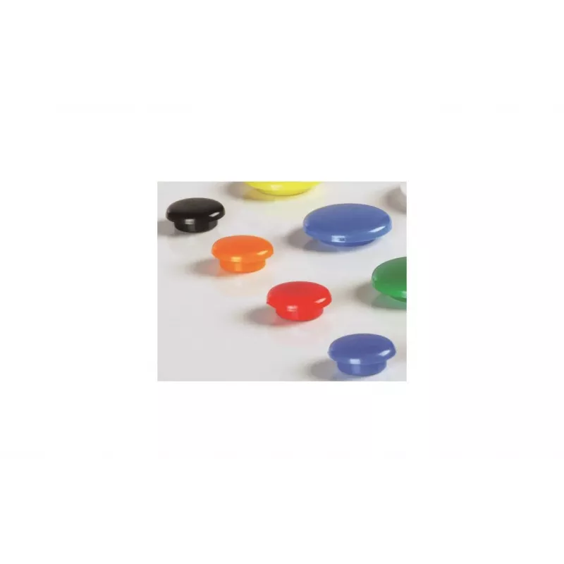 Imanes de señalización Magnetoplan 20 mm, 10 uds., colores surtidos (rojo, azul, amarillo, verde, blanco) 16662