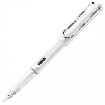 Pluma estilográfica LAMY safari blanca con plumín fino 1219677