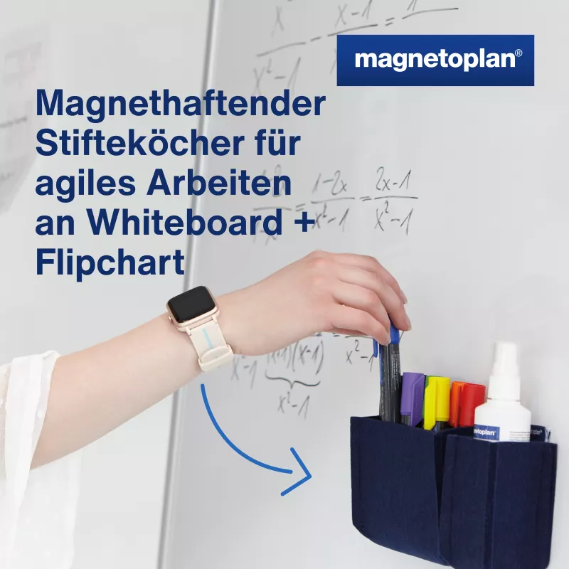 Portalápices magnético MAGNETOPLAN HOLTZ magnetoplan magnetoTray big 1227714 azul
