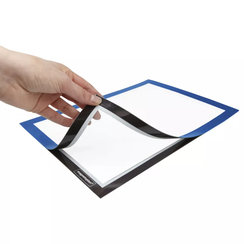 Marco informativo autoadhesivo de doble cara magnetofix MAGNETOPLAN HOLTZ A4 azul 1131903
