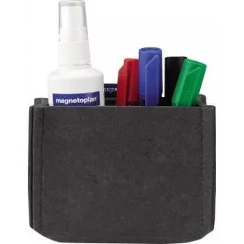 Portalápices magnético magnetoplan magnetoTray Medium gris de fieltro, magnético, fabricado con 100% botellas de PET recicladas 1227701