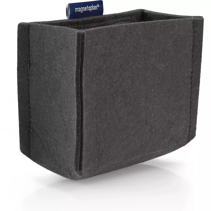 Portalápices magnético magnetoplan magnetoTray Medium gris de fieltro, magnético, fabricado con 100% botellas de PET recicladas 1227701