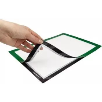 Marco informativo magnetofix MAGNETOPLAN HOLTZ DIN A4, verde, abatible, de doble cara, autoadhesivo 1131905