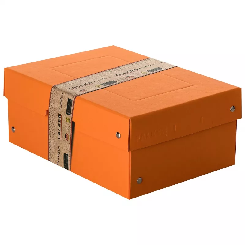Caja de almacenamiento FALKEN PURE 1250 hojas naranja pastel 18,0 x 25,0 x 10,0 cm, 1 ud. (22001848000F)