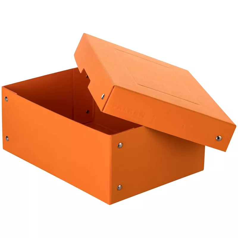 Caja de almacenamiento FALKEN PURE 1250 hojas naranja pastel 18,0 x 25,0 x 10,0 cm, 1 ud. (22001848000F)