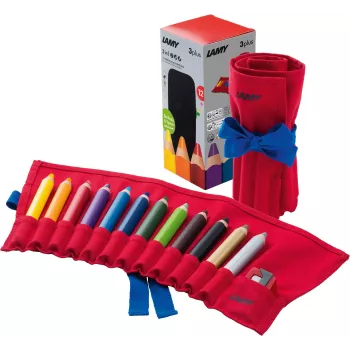Set de lápices de colores LAMY 3plus con sacapuntas (12 lápices, colores surtidos) 1226066