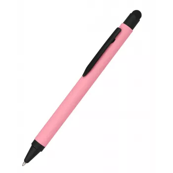 Bolígrafo con stylus ONLINE SCHREIBGERÄTE ALU rosa, tinta azul, 1 ud. (32121/3D)