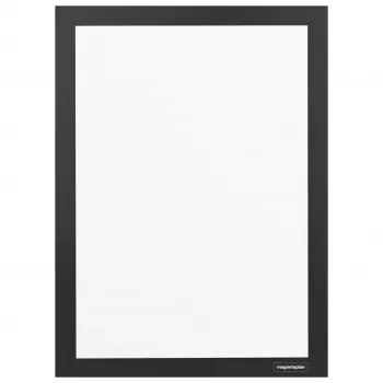 Marco informativo magnetofix MAGNETOPLAN HOLTZ DIN A5, negro, autoadhesivo, de doble cara, abatible 1132212