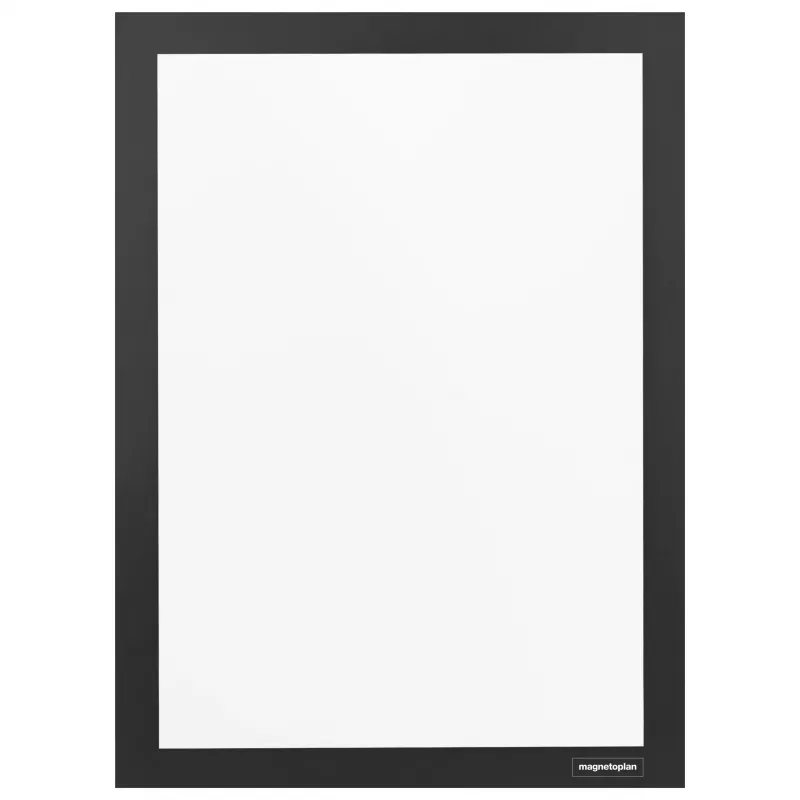 Marco informativo magnetofix MAGNETOPLAN HOLTZ DIN A5, negro, autoadhesivo, de doble cara, abatible 1132212