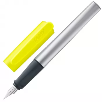 LAMY nexx estilográfica amarillo neón/plata A (para principiantes)
