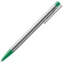 LAMY Logo bolígrafo, laca verde mate, carcasa de acero inoxidable, recambio M16 azul 1228040