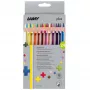LAMY plus lápices de colores triangulares, set de 24 piezas en estuche de cartón, forma triangular ergonómica, superficie mate, mina irrompible 1222008