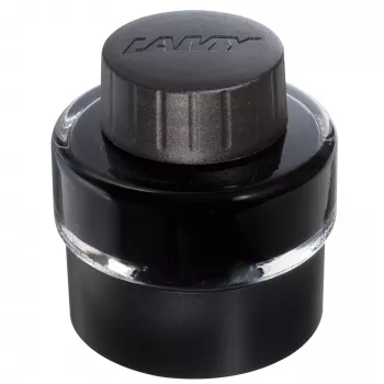 LAMY T51 frasco de tinta para pluma estilográfica, negro, 30 ml con depósito colector de tinta integrado y soporte 1208925