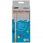 LAMY colorplus lápices de colores, 24 colores diferentes, forma triangular ergonómica, superficie mate, mina irrompible, estuche de cartón 1233469