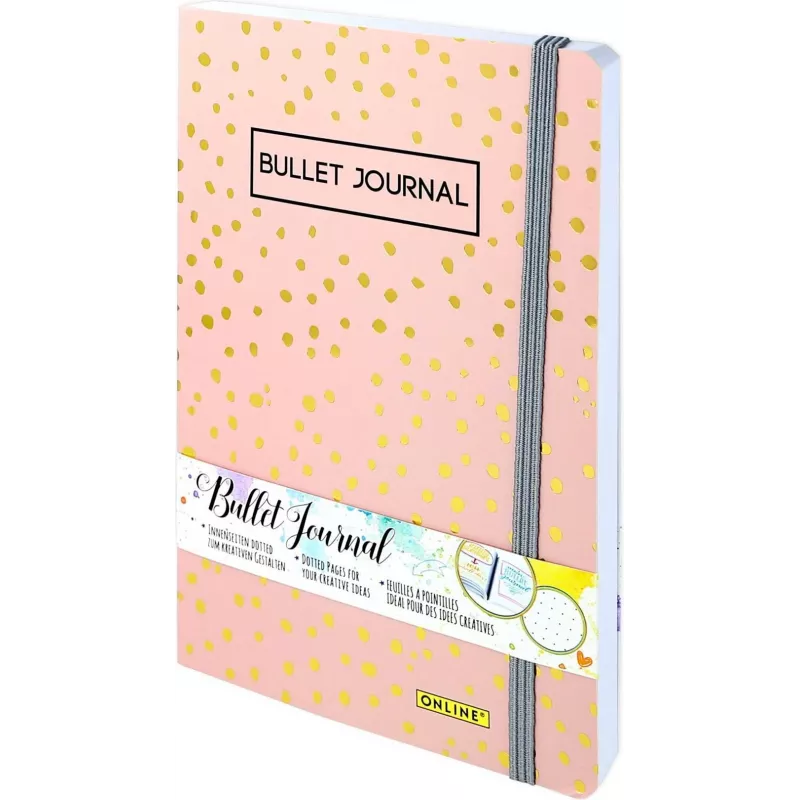 ONLINE Bullet Journal Spotlights Rose A5 punteado tapa blanda multicolor 70042