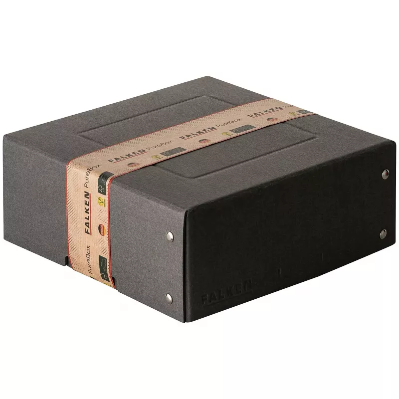 FALKEN PURE caja de almacenamiento 200x200mm para 1050 hojas, negra, 21x21x8,5 cm 22001752000F