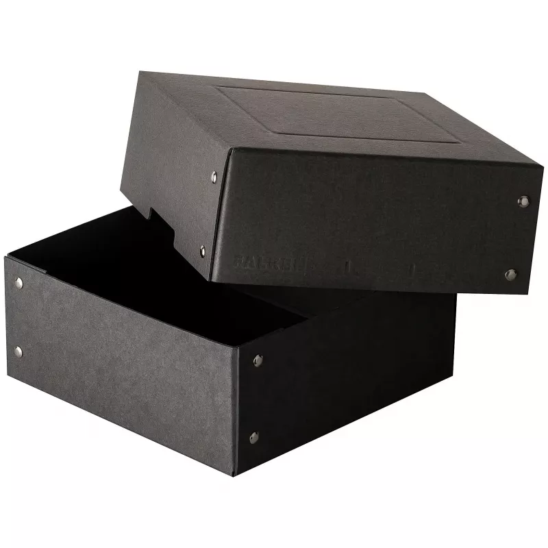 FALKEN PURE caja de almacenamiento 200x200mm para 1050 hojas, negra, 21x21x8,5 cm 22001752000F