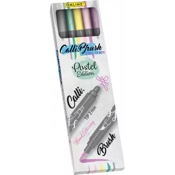 ONLINE USV 5 ONLINE® Calli.Brush Double Pastel Rotuladores pincel colores surtidos (19079)