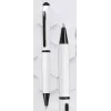 ONLINE SCHREIBGERÄTE Hexagon Stylus Bolígrafo, carcasa blanca, tinta azul, stylus capacitivo, mecanismo giratorio, aluminio, 1 ud. (21031/3D)
