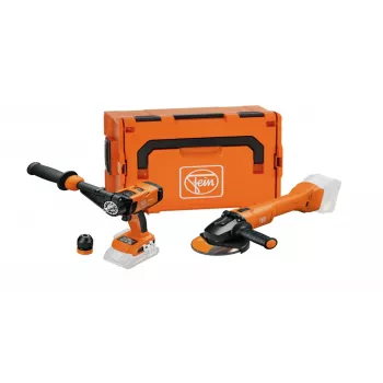 FEIN Combo Kit ASCM 18 QM Atornillador taladrador + CCG 18-125 BL Amoladora angular con L-BOXX 136, 18V sin escobillas, 90 Nm, 125 mm, herramienta sin batería 99100000837