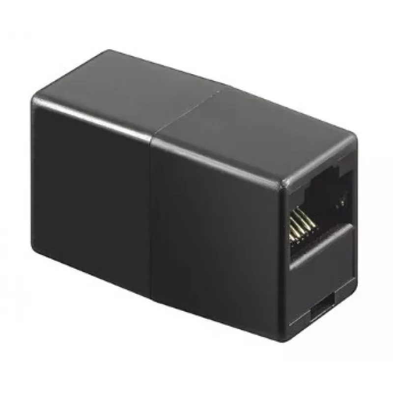 GoodConnections Alcasa MOD8-GC Acoplamiento RJ45 blindado, Cat.6, conector hembra a conector hembra, negro