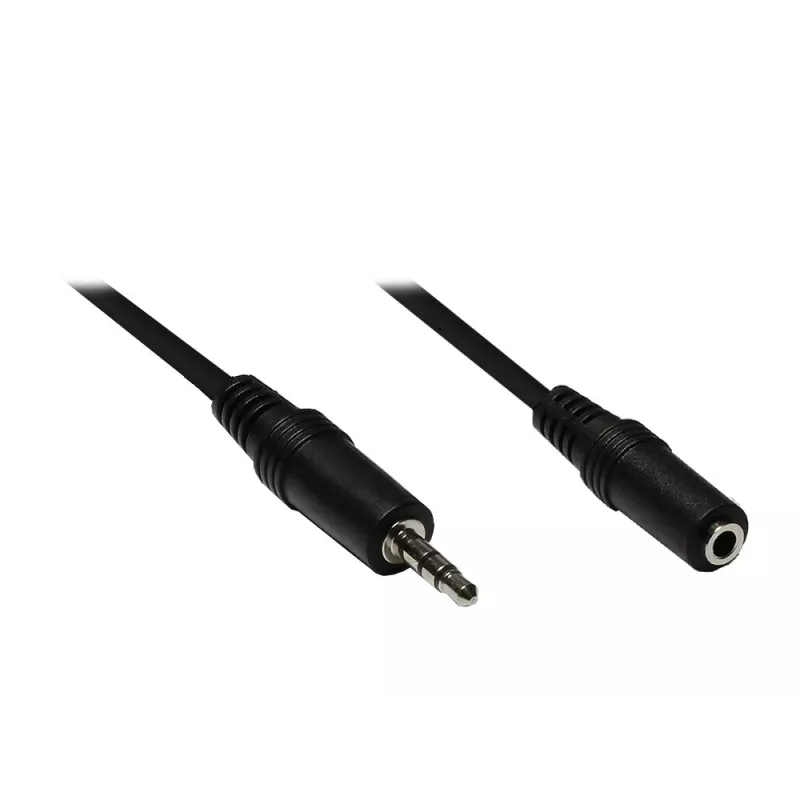 Good Connections AS-35V2 cable de extensión de audio 3,5 mm jack conector macho a conector hembra 2 m negro