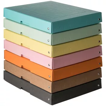 FALKEN PURE caja de almacenamiento 500 hojas pastel surtido 24 x 32 x 4 cm, 5 uds. 22001952000F