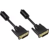 Good Connections cable DVI-D Dual Link 24+1 conector macho a conector macho, contactos dorados, núcleo de ferrita, negro, 1,8 m (4310-DG2)