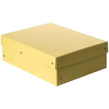 FALKEN PURE caja de almacenamiento de documentos 1250 hojas amarillo pastel 24,0 x 32,0 x 10,0 cm, 1 ud. 22001936000F