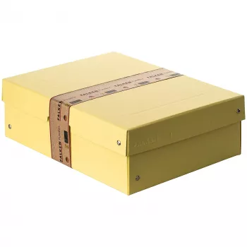 FALKEN PURE caja de almacenamiento de documentos 1250 hojas amarillo pastel 24,0 x 32,0 x 10,0 cm, 1 ud. 22001936000F