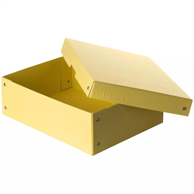FALKEN PURE caja de almacenamiento de documentos 1250 hojas amarillo pastel 24,0 x 32,0 x 10,0 cm, 1 ud. 22001936000F