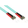 GoodConnections LW-815ST3 OM3 Cable de conexión de fibra óptica multimodo dúplex, ST/ST, 50/125, 15 m