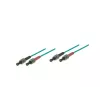 GoodConnections LW-815ST3 OM3 Cable de conexión de fibra óptica multimodo dúplex, ST/ST, 50/125, 15 m