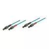 GoodConnections LW-815ST3 OM3 Cable de conexión de fibra óptica multimodo dúplex, ST/ST, 50/125, 15 m