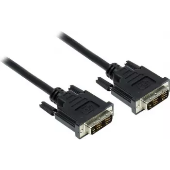 GoodConnections cable DVI-D Single Link 18+1 conector macho a conector macho, 1,8 m, negro, dorado, doble apantallado, HDCP, 1920x1200 4310-DD2