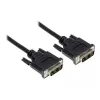 GoodConnections cable DVI-D Single Link 18+1 conector macho a conector macho, 1,8 m, negro, dorado, doble apantallado, HDCP, 1920x1200 4310-DD2