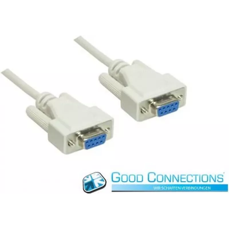 GoodConnections cable serie RS-232 DB9 conector hembra a DB9 conector hembra 1:1, 1,8 m 4609-FF2