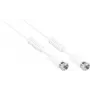 GoodConnections cable coaxial F-Type a F-Type con núcleo de ferrita, 100% apantallado, 2,5 m, blanco (S-FP25W)