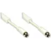 GoodConnections cable coaxial F-Type a F-Type con núcleo de ferrita, 100% apantallado, 2,5 m, blanco (S-FP25W)