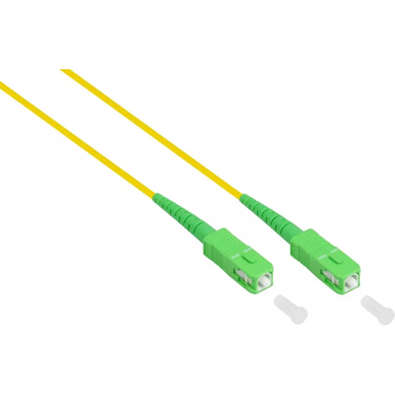 GoodConnections cable de conexión de fibra óptica OS2 monomodo simplex de 1 m SC/APC a SC/APC, LSZH, 9/125µm LW-S901SASA
