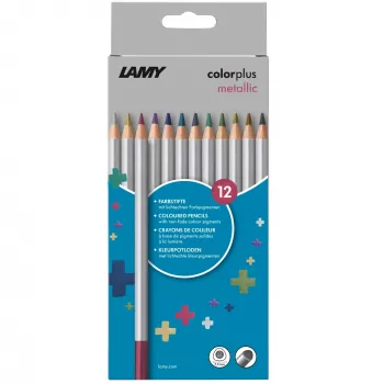 LAMY colorplus metallic lápices de colores, colores metálicos surtidos, set de 12 (1235192)