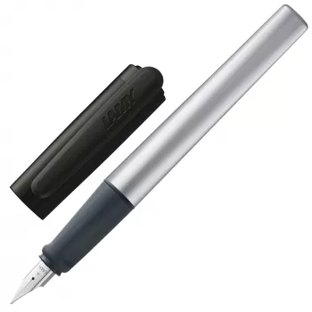 LAMY nexx estilográfica negro/plata plumín A para principiantes 1235827